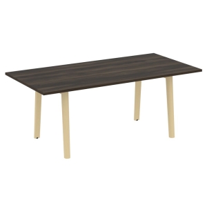 Onix Wood Direct Стол переговорный OW.PRG-19 Дуб Мали/Дуб Светлый/Металл Белый 1980*980*750