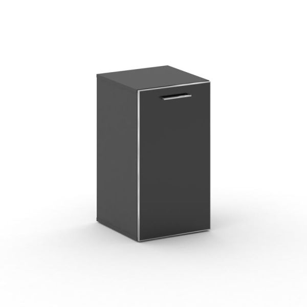 Cross Шкаф узкий низкий CR.SU-302 (L) black Базальт UM/Лакобель Черный 450*460*807