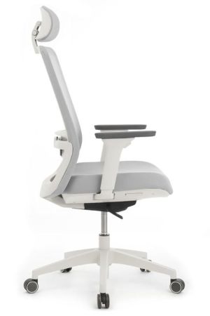 Кресло Ворк W-218C WHITE Светло-серый