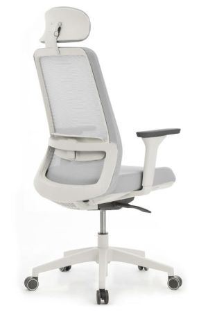 Кресло Ворк W-218C WHITE Светло-серый