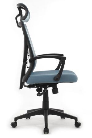 Кресло Oliver RCH W-203AC Черный пластик/Синий